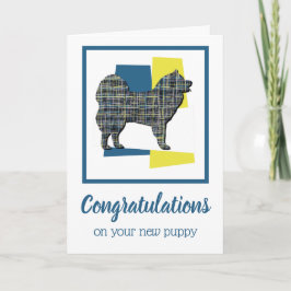 Samoyed Puppy Dog Felicitaciones Tarjeta de felici