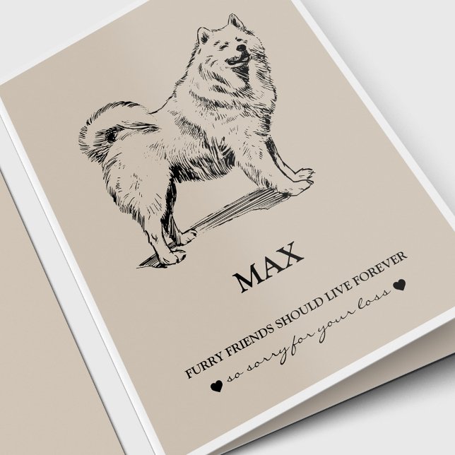 Samoyedo del mejor amigo de las tarjetas de (Pet memorial, pet loss, dog lover sympathy card for a Samoyed dog)