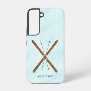 Samsung Galaxy S22 Esquís de fondo sobre funda OtterBox para iPhone e