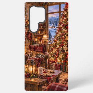 Samsung Galaxy S22 Ultra Funda de teléfono mágica navideña para hogar acoge