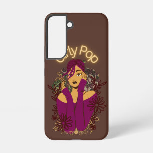 Samsung Galaxy S22 Funda de teléfono púrpura para chicas Pop