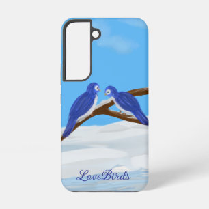 Samsung Galaxy S22 Funda para teléfono Blue LoveBirds