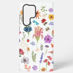 Samsung Galaxy S22 Ultra Funda para teléfono con flores silvestres Samsun