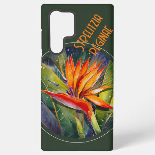 Samsung Galaxy S22 Ultra Funda para teléfono de flor de Strelizia pintada p
