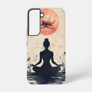 Samsung Galaxy S22 Funda para teléfono de flujo de loto lunar