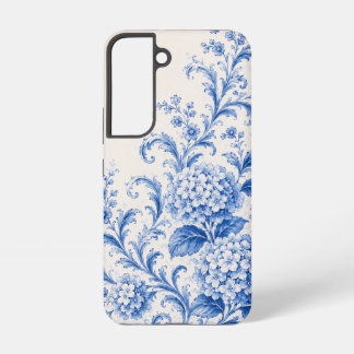 Samsung Galaxy S22 Funda para teléfono de Hortensia Chinoiserie Azul