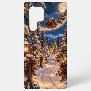 Samsung Galaxy S22 Ultra Funda para teléfono de trineo de Navidad Polo Nort