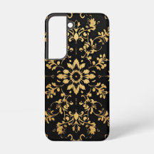 Funda para teléfono estilo patrón negro amarillo