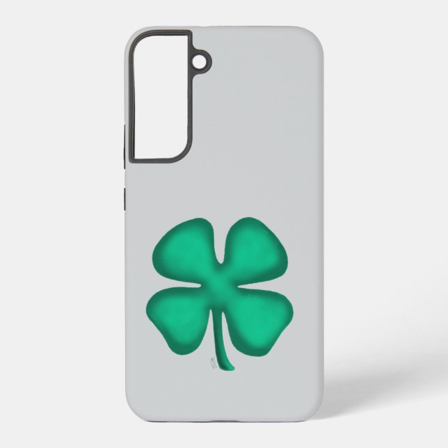 Samsung Galaxy Funda para teléfono gris S22Plus Lucky 4 Leaf Iris (Reverso )