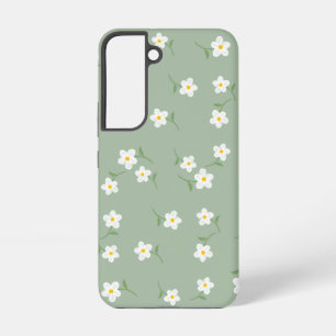 Samsung Galaxy S22 Funda para teléfono Sage Daisy Floral Botánico E