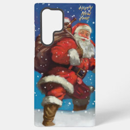 Samsung Galaxy S22 Ultra Funda para teléfono Santa Claus feliz año nuevo 