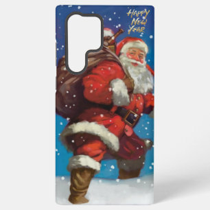 Samsung Galaxy S22 Ultra Funda para teléfono Santa Claus feliz año nuevo 