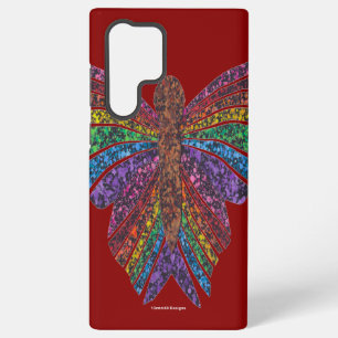 Samsung Galaxy S22 Ultra Mariposa Arcoíris (rojo) - Funda para teléfono Sam