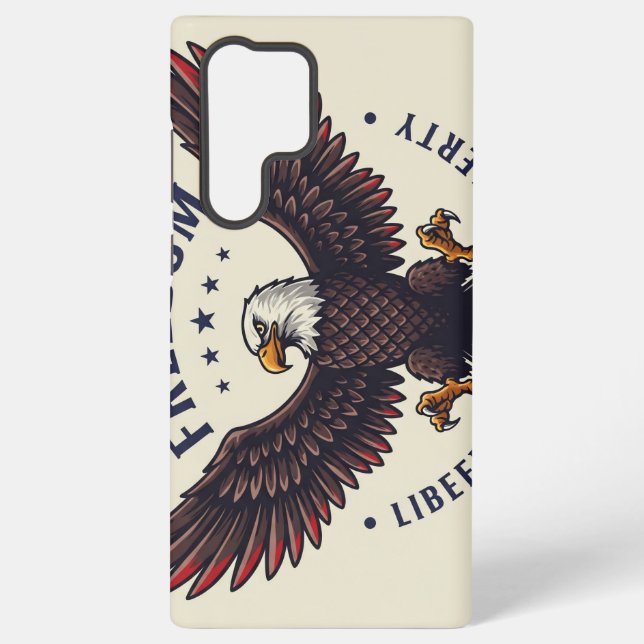 Samsung Galaxy Patriota estadounidense Bald Eagle Funda para Sams (Reverso )