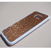 Samsung Galaxy S7 Edge Rubber con cristales de oro