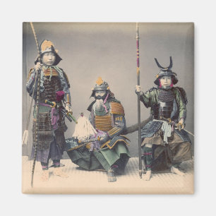Samurai 3 en imán de la foto del vintage de la