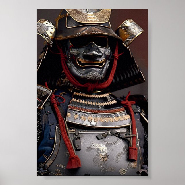 Samurai Armor Material de arte Poster Tarjetas de  (Frente)