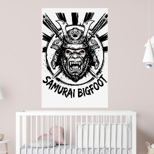 Samurái Bigfoot : Arte Sasquatch Guerrero Japonés