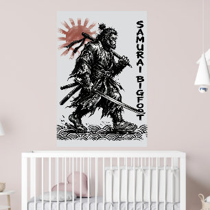 Samurái Bigfoot : Arte Sasquatch Guerrero Japonés