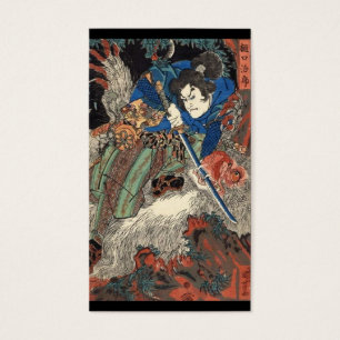 Samurai C. de pintura japonesa 1800's