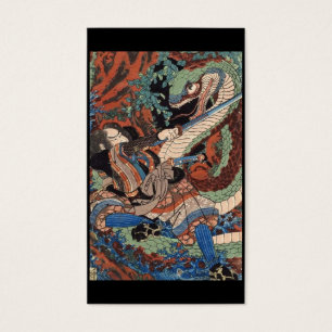 Samurai C. de pintura japonesa 1800's