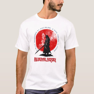 Samurái – Camiseta de guerrero minimalista con Pow