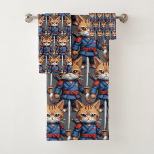 Samurai Cat Pixel Art