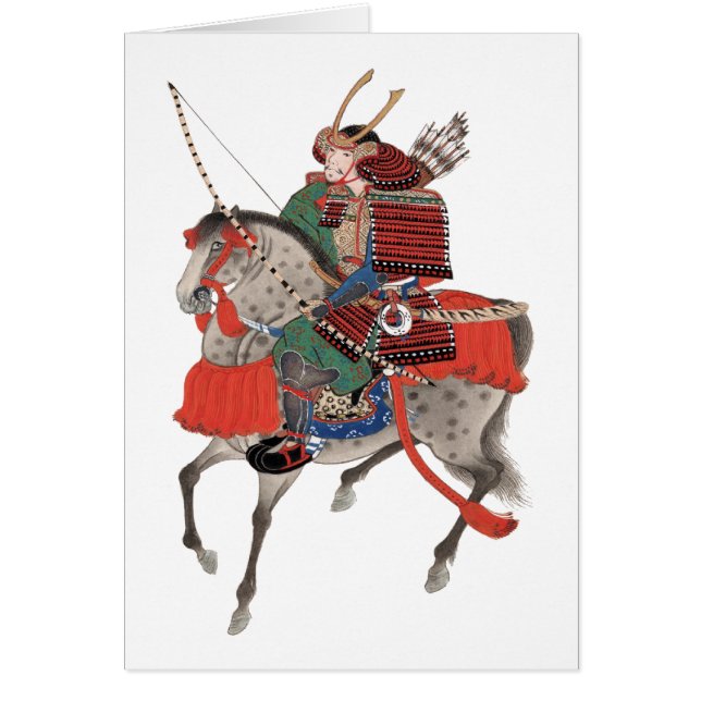 Samurai del vintage a caballo, C. 1878 (Frente)