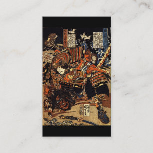 Samurai en combate, circa tarjeta de visita 1800's