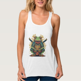 Samurai frog warrior Flowy Racerback Tank Top