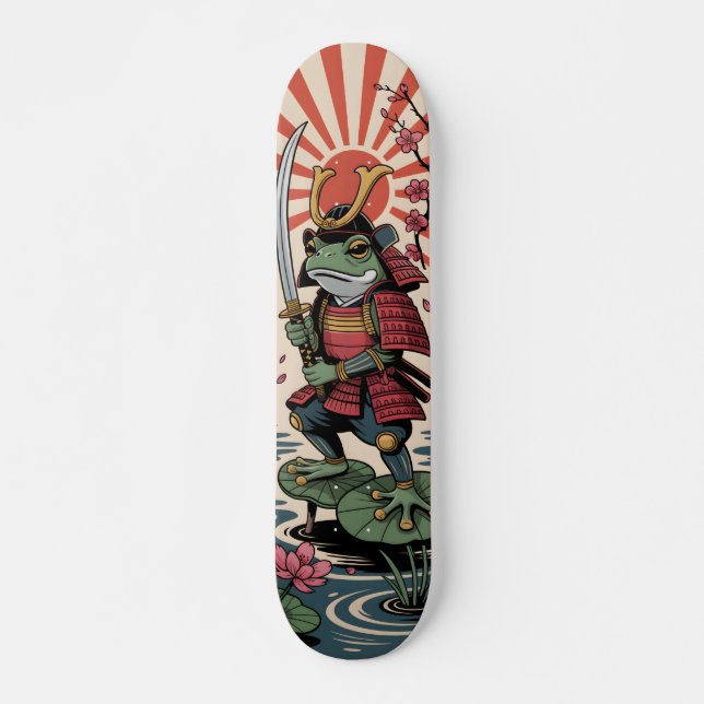 Samurai Frog warrior Skateboard (Anverso )