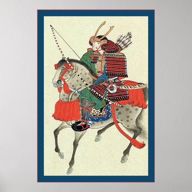 Samurai japonés ~ Impresión japonesa vintage (Frente)