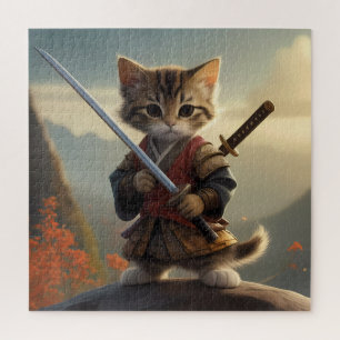 Samurai Kitty Jigsaw Puzzle para todas las edades