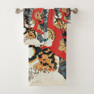 Samurai lucha contra un tigre, Kuniyoshi, Ukiyo-e
