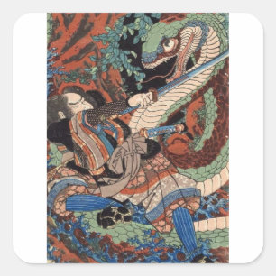 SAMURAI MATANDO A UN ENORME PEGATINA DE SNAKE