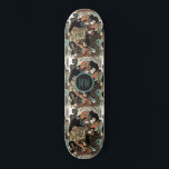 Samurai Personalizado Y Patineta Serpent<br><div class="desc">Cartel de arte asiático con tus iniciales en el medio.</div>