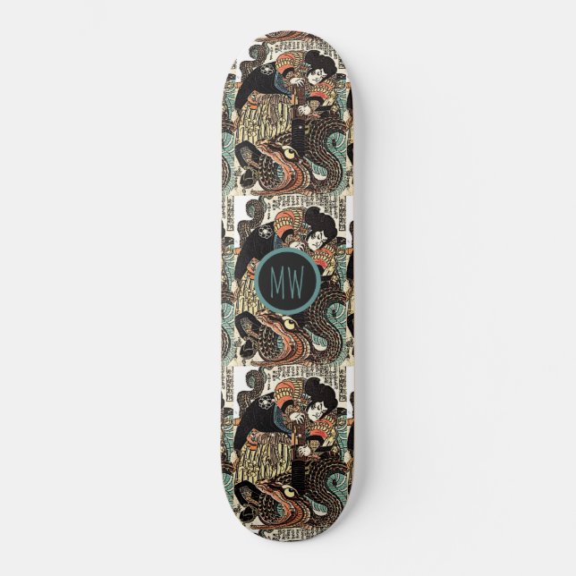Samurai Personalizado Y Patineta Serpent (Anverso)