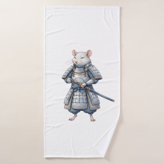  Samurai Rat warrior  (Toalla de baño)
