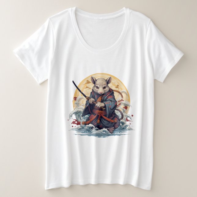Samurai Rat Women's T-Shirts (Anverso del diseño)
