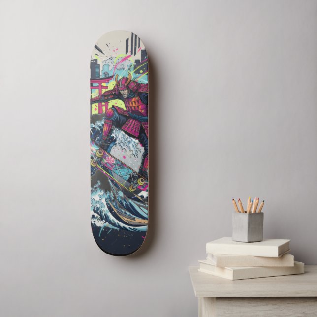 Samurai Skateboard Art – Japanese Spirit & Street  (Arte de la pared)