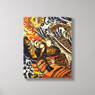 Samurai y arte asiático serpiente