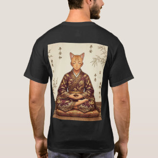 Samurái y Gato Naranja Zen - Camiseta de doble car