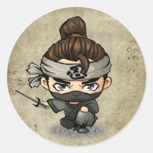 Samurai y pegatinas de Ninja - Aoshi