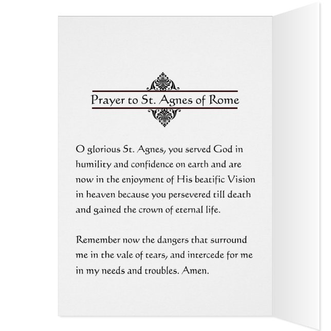 San Agnés religioso con acuarela católica de corde (Interior (Izquierda))