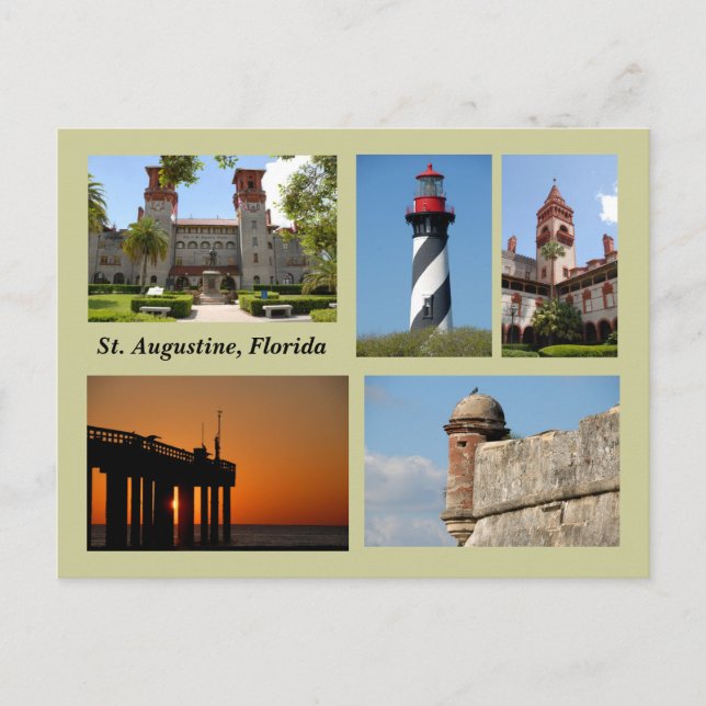 San Agustín, postal de Florida (Anverso)