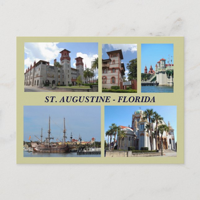 San Agustín, postal de Florida (Anverso)