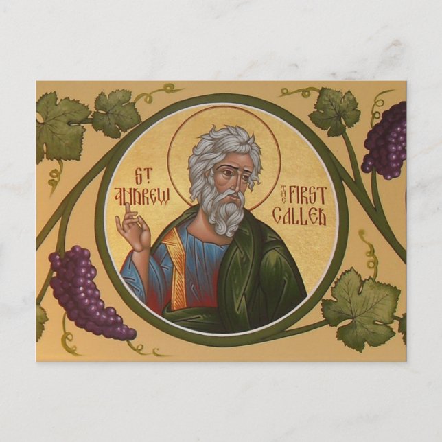 San Andrés, la primera tarjeta de oración (Anverso)