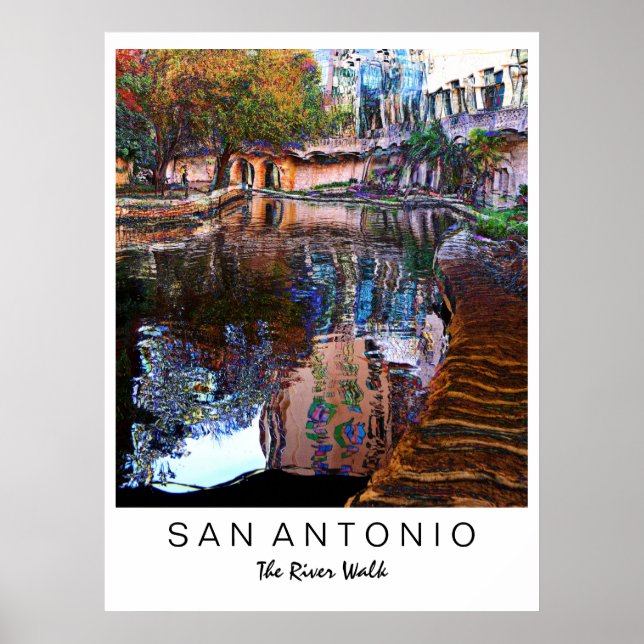 San Antonio, Texas: Impresión de arte de la camina (Frente)