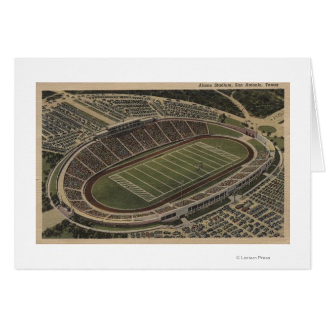 San Antonio, Texas - Vista del Estadio Alamo (Anverso (Horizontal))