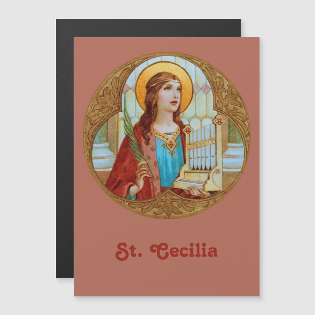 San Cecilia de Roma (BK 003) Tarjeta de felicitaci (Anverso/Reverso)